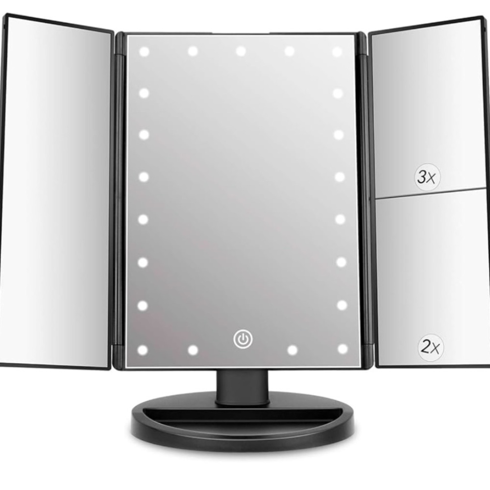 Black DeWEISN make up mirror for countertop. 
Brand new in box